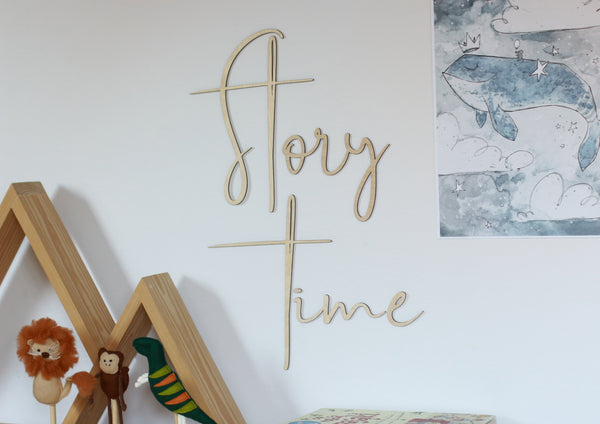 Wooden Wall Sign: Story Time