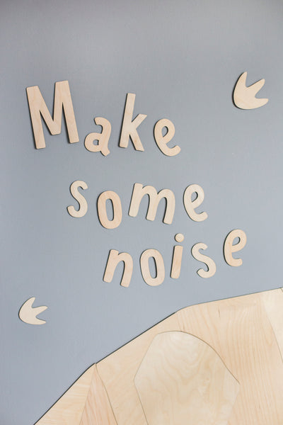 Wooden Wall Sign: Make Some Noise ROARR