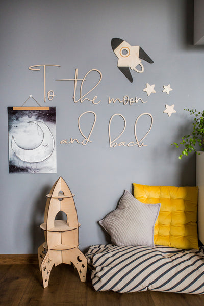 Wooden Wall Sign: To The Moon And Back