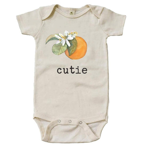 "Cutie" Clementine Short Sleeve Organic Bodysuit